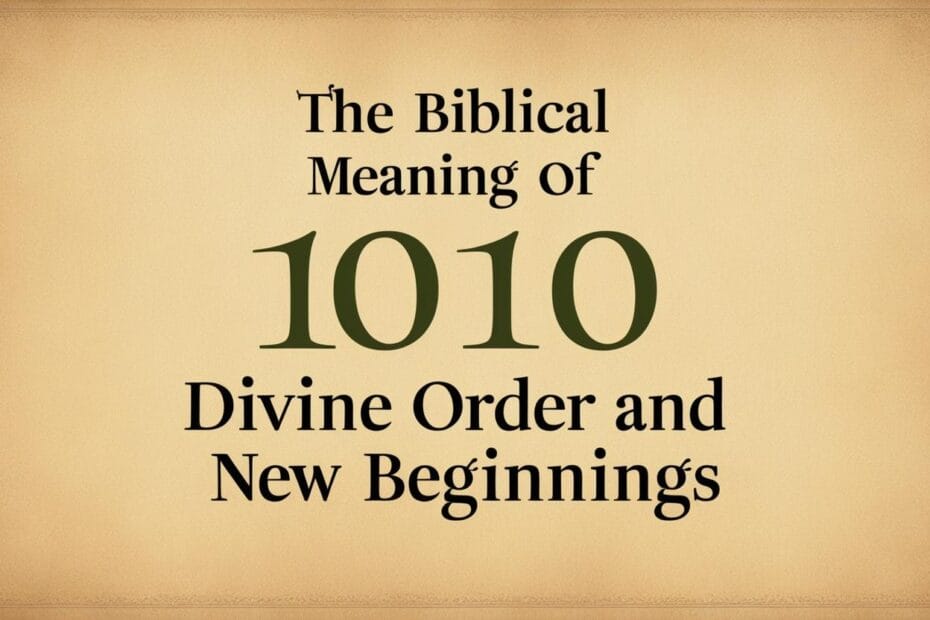 The Biblical Meaning of 1010 Divine Order and New Beginnings