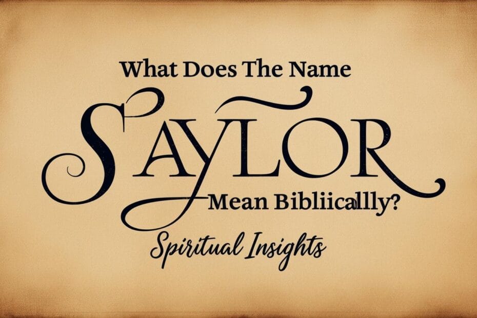 What Does the Name Saylor Mean Biblically